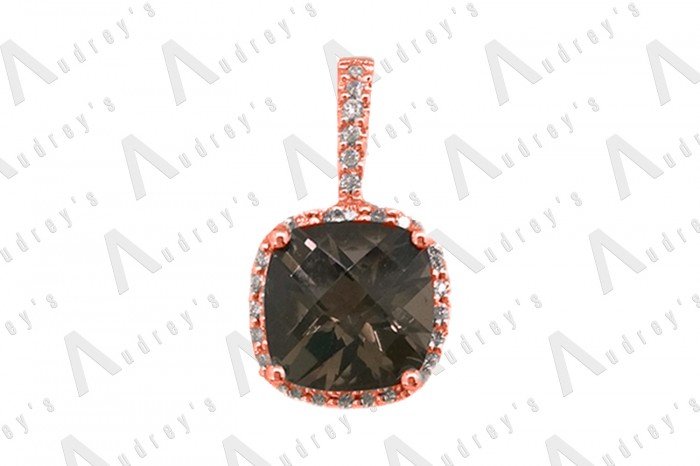 9 KARAT DIAMOND AND GEMSTONE PENDANT