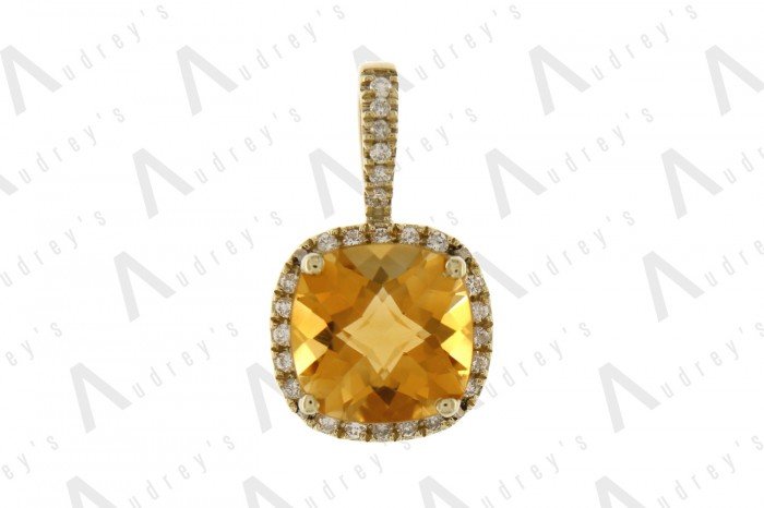 18 KARAT DIAMOND AND GEMSTONE PENDANT