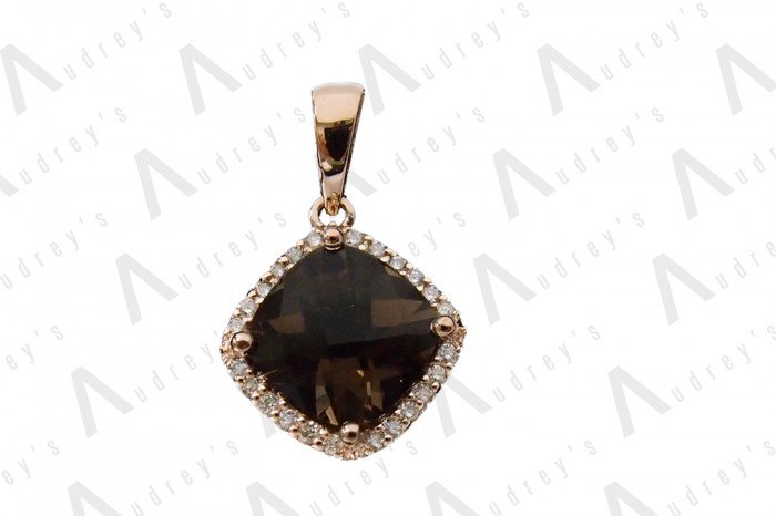 9 KARAT DIAMOND AND GEMSTONE PENDANT