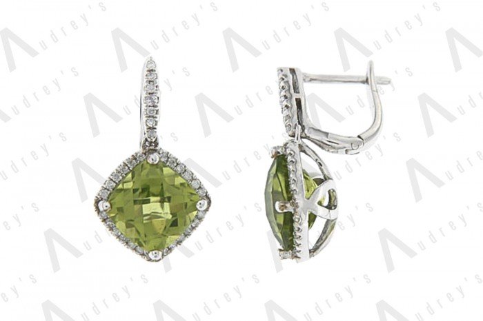 18 KARAT DIAMOND AND GEMSTONE EARRING