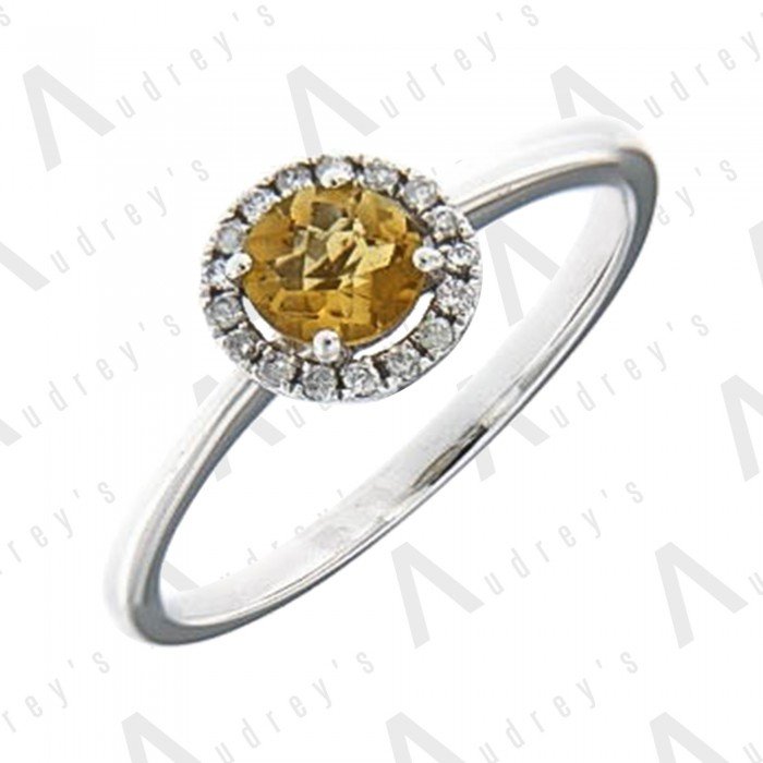 9 KARAT DIAMOND AND GEMSTONE RING