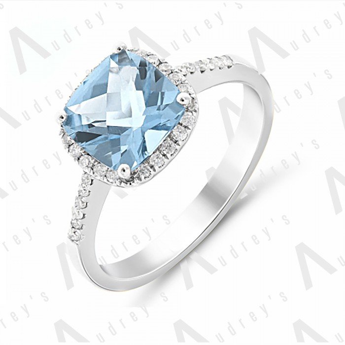 14 KARAT DIAMOND AND GEMSTONE RING
