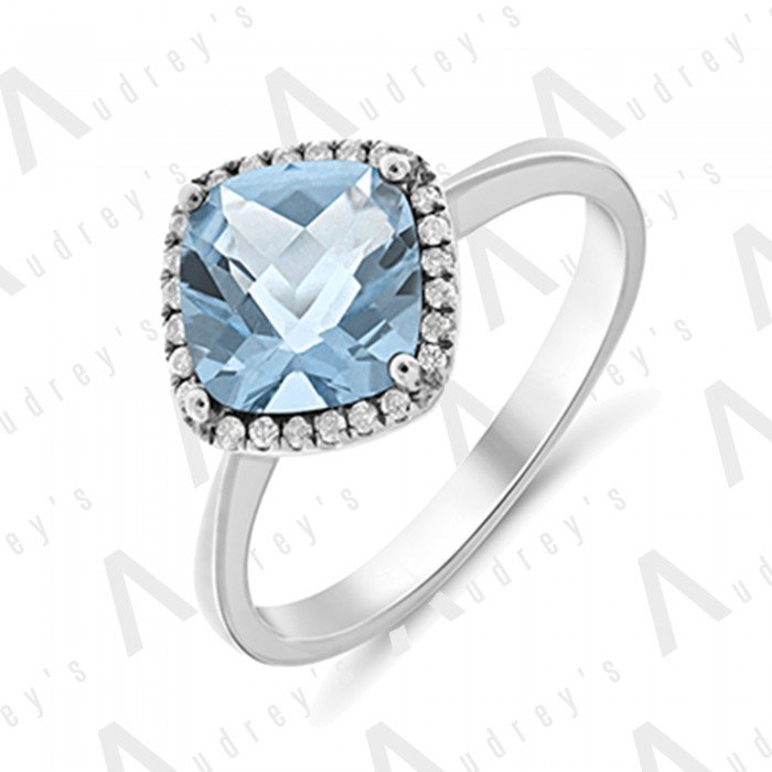 14 KARAT DIAMOND AND GEMSTONE RING