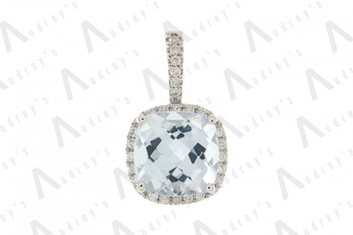 14 KARAT DIAMOND AND GEMSTONE PENDANT