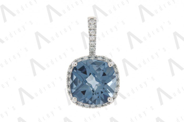 9 KARAT DIAMOND AND GEMSTONE PENDANT