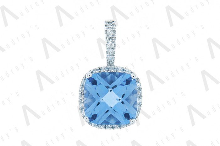 9 KARAT DIAMOND AND GEMSTONE PENDANT