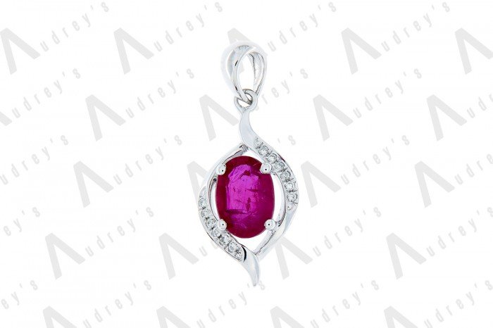 9 KARAT DIAMOND AND GEMSTONE PENDANT
