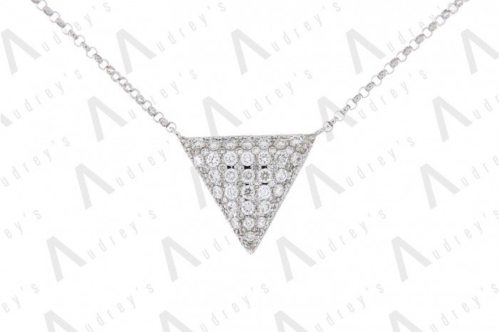 18K WHITE GOLD DIAMOND NECKLACE