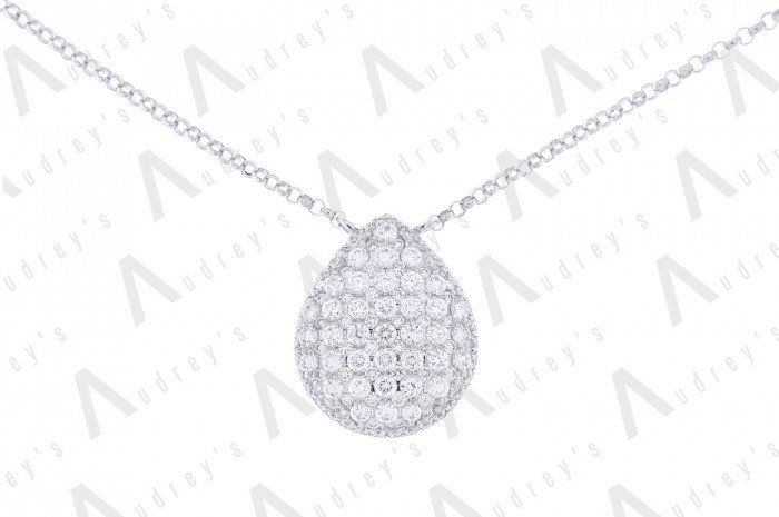 18K WHITE GOLD DIAMOND NECKLACE