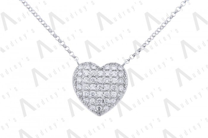18K WHITE GOLD DIAMOND NECKLACE