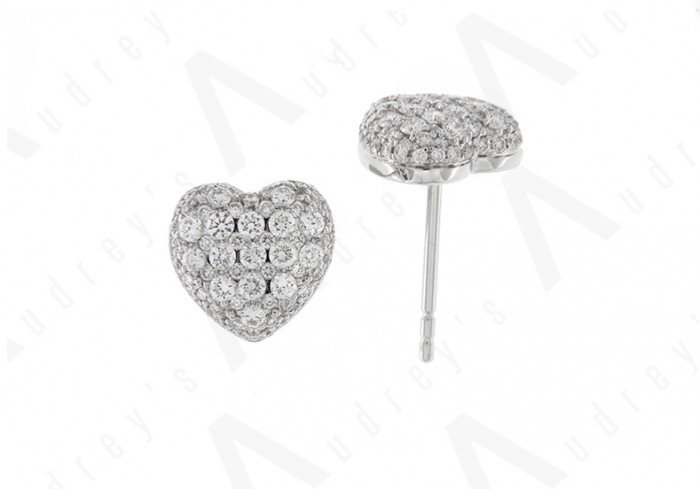18K WHITE GOLD DIAMOND EARRING