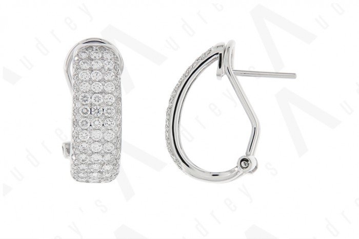18K WHITE GOLD DIAMOND EARRING