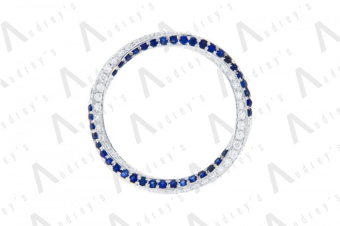 18 KARAT DIAMOND AND GEMSTONE PENDANT