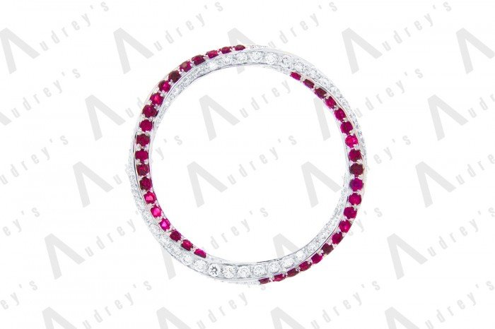 18 KARAT DIAMOND AND GEMSTONE PENDANT
