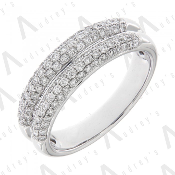 18K WHITE GOLD DIAMOND BAND