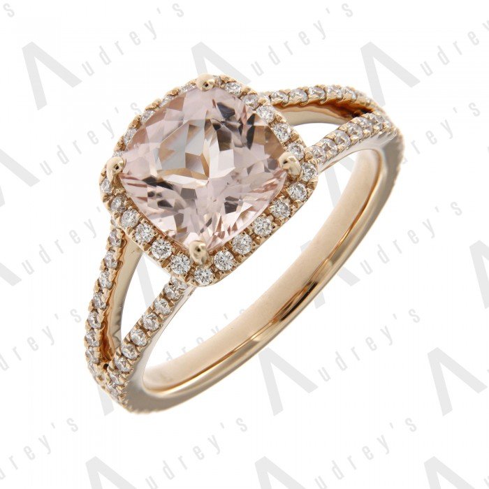 18K ROSE GOLD MORGANITE RING