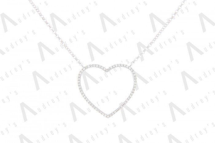 18K WHITE GOLD DIAMOND NECKLACE