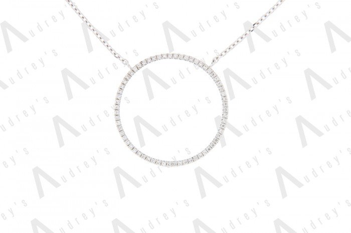 18K WHITE GOLD DIAMOND NECKLACE