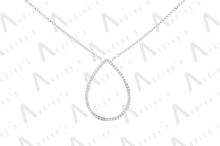 18K WHITE GOLD DIAMOND NECKLACE