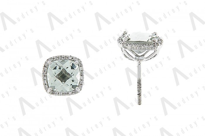 9 KARAT DIAMOND AND GEMSTONE EARRING