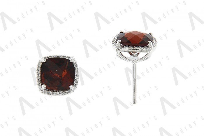 9 KARAT DIAMOND AND GEMSTONE EARRING