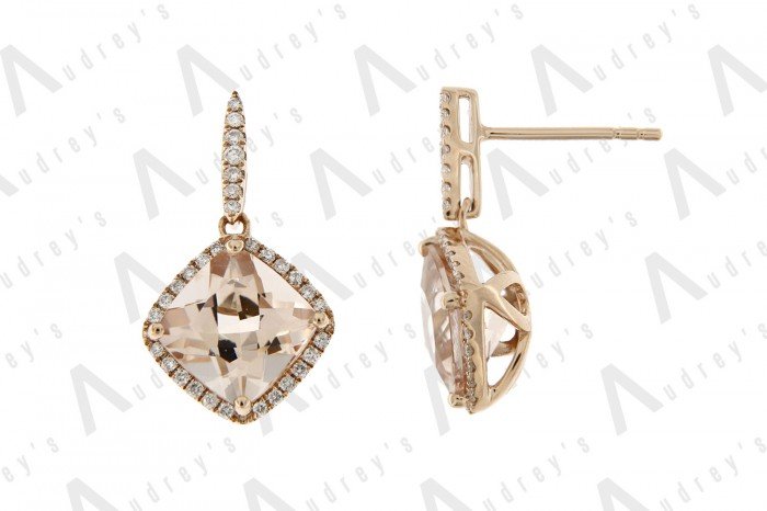 9 KARAT DIAMOND AND GEMSTONE EARRING
