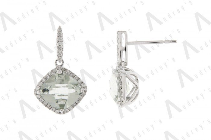 9 KARAT DIAMOND AND GEMSTONE EARRING