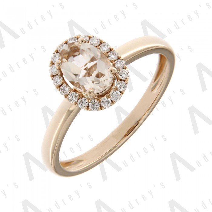 18K ROSE GOLD MORGANITE RING