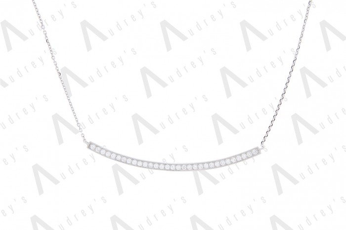 18K WHITE GOLD DIAMOND NECKLACE