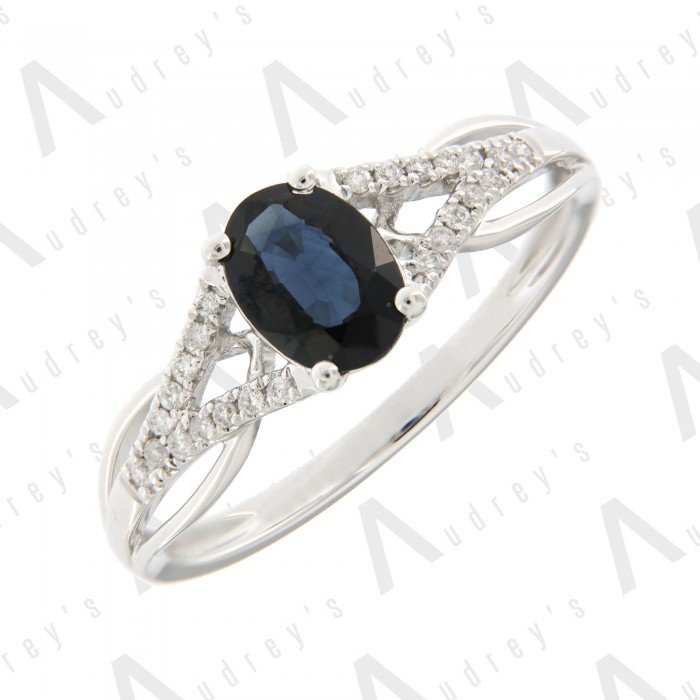 18 KARAT DIAMOND AND GEMSTONE RING