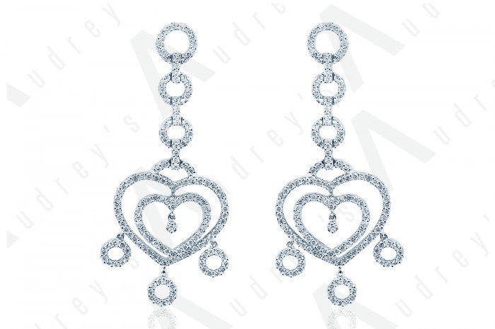 18K WHITE GOLD EARRING