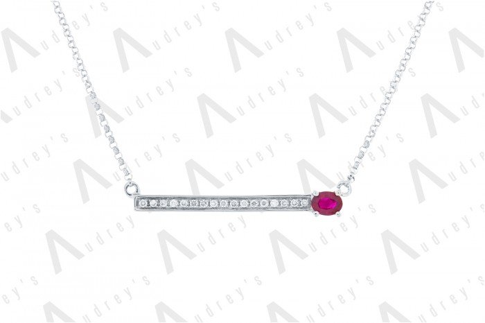 18 KARAT DIAMOND AND GEMSTONE NECKLACE