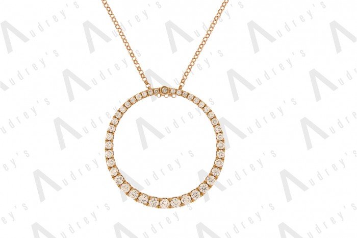 18K ROSE GOLD DIAMOND NECKLACE
