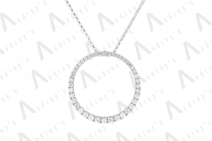 18K WHITE GOLD DIAMOND NECKLACE