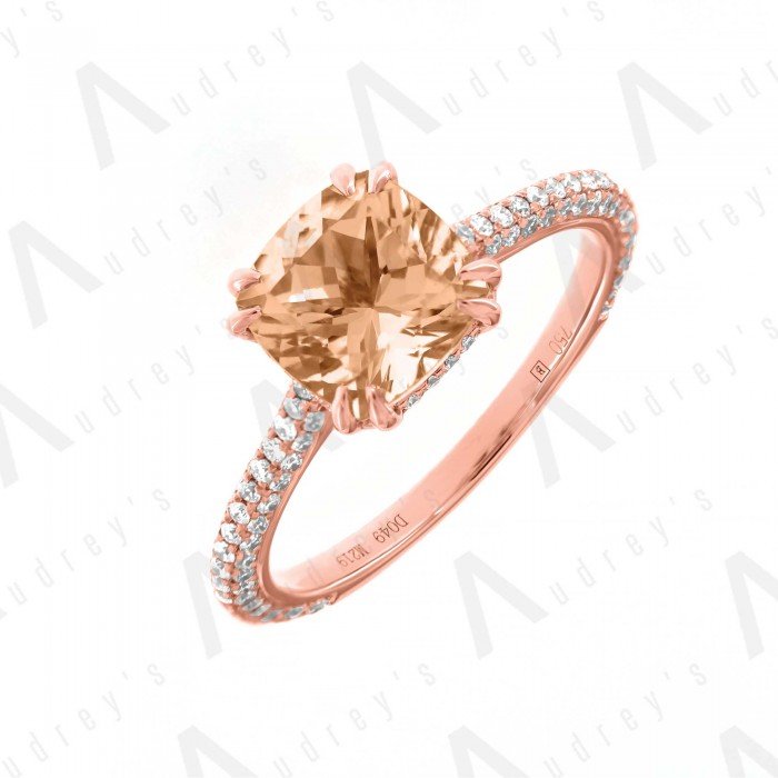 18 KARAT DIAMOND AND GEMSTONE RING