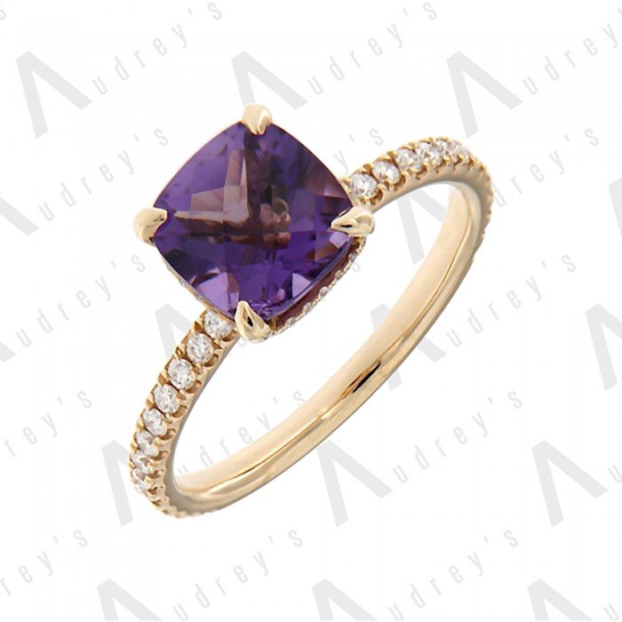 18 KARAT DIAMOND AND GEMSTONE RING