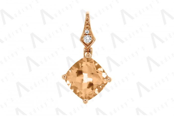 18 KARAT DIAMOND AND GEMSTONE PENDANT