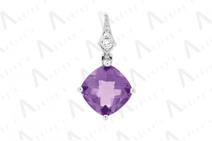 18 KARAT DIAMOND AND GEMSTONE PENDANT