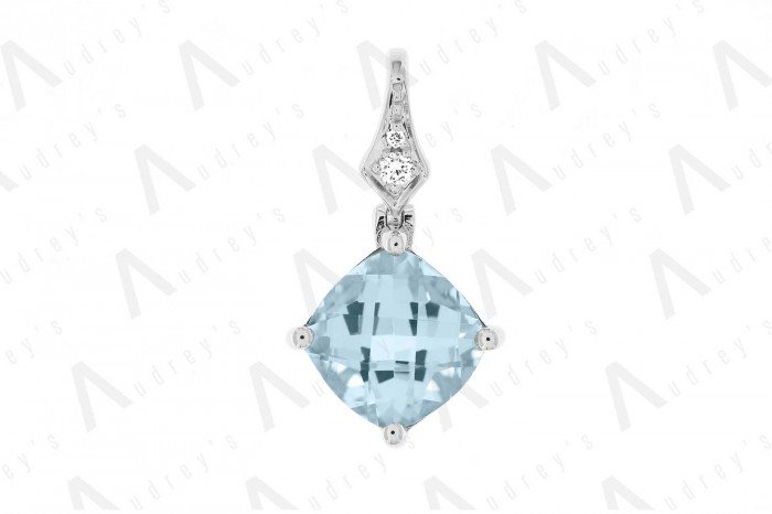 18 KARAT DIAMOND AND GEMSTONE PENDANT