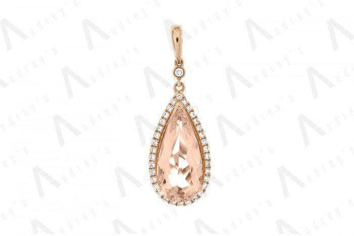 18 KARAT DIAMOND AND GEMSTONE PENDANT