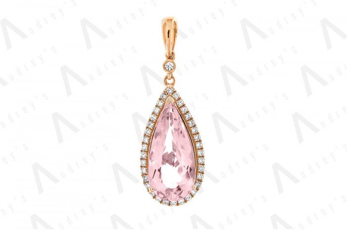 18 KARAT DIAMOND AND GEMSTONE PENDANT