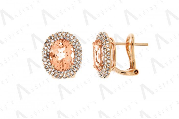 18 KARAT DIAMOND AND GEMSTONE EARRING