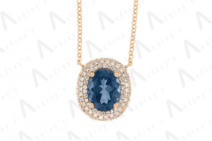 18 KARAT DIAMOND AND GEMSTONE NECKLACE