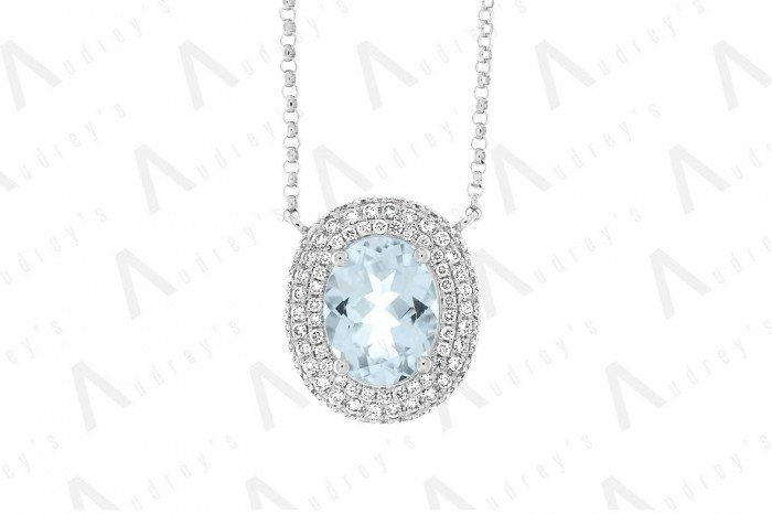 18 KARAT DIAMOND AND GEMSTONE NECKLACE