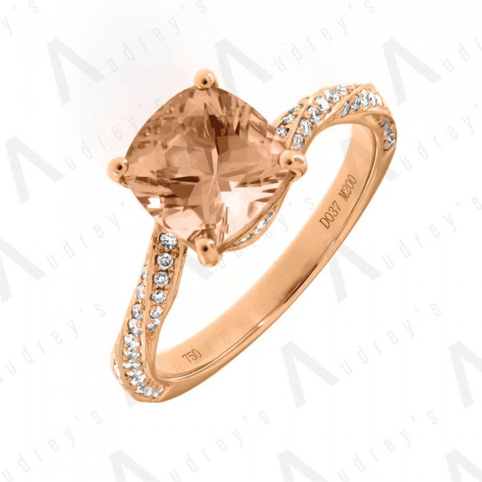 18 KARAT DIAMOND AND GEMSTONE RING