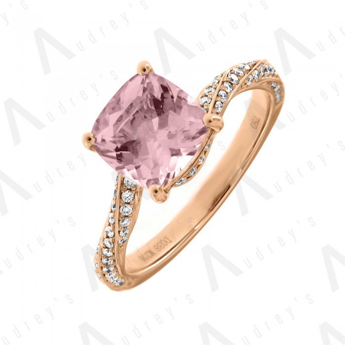 18 KARAT DIAMOND AND GEMSTONE RING