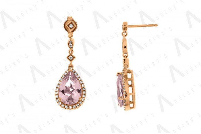 18 KARAT DIAMOND AND GEMSTONE EARRING