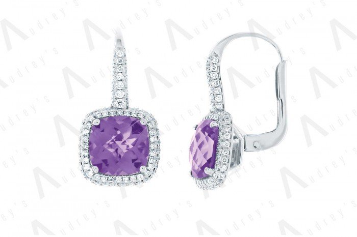 18 KARAT DIAMOND AND GEMSTONE EARRING