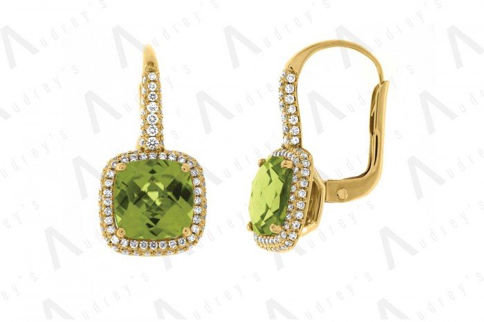 18 KARAT DIAMOND AND GEMSTONE EARRING