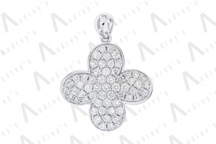 18K WHITE GOLD DIAMOND PENDANT